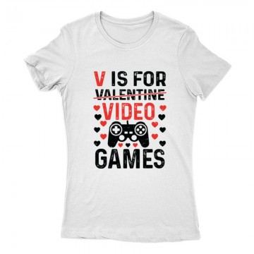 V is for Video Game Női Póló