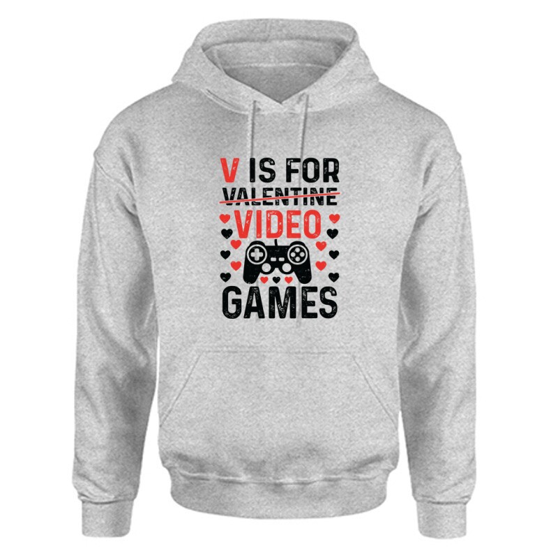 V is for Video Game Unisex Kapucnis Pulcsi