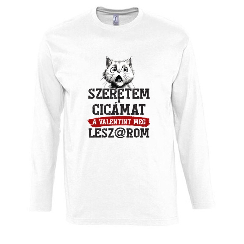 Szeretem a cicámat Hosszú Ujjú Póló