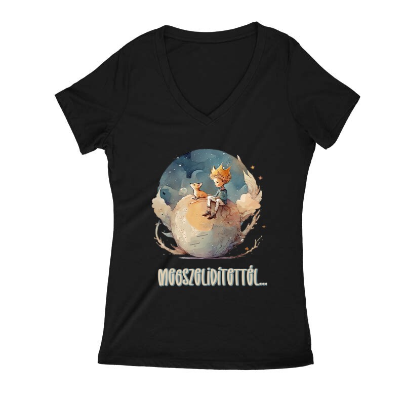 Megszelidítettél Női V Kivágott póló