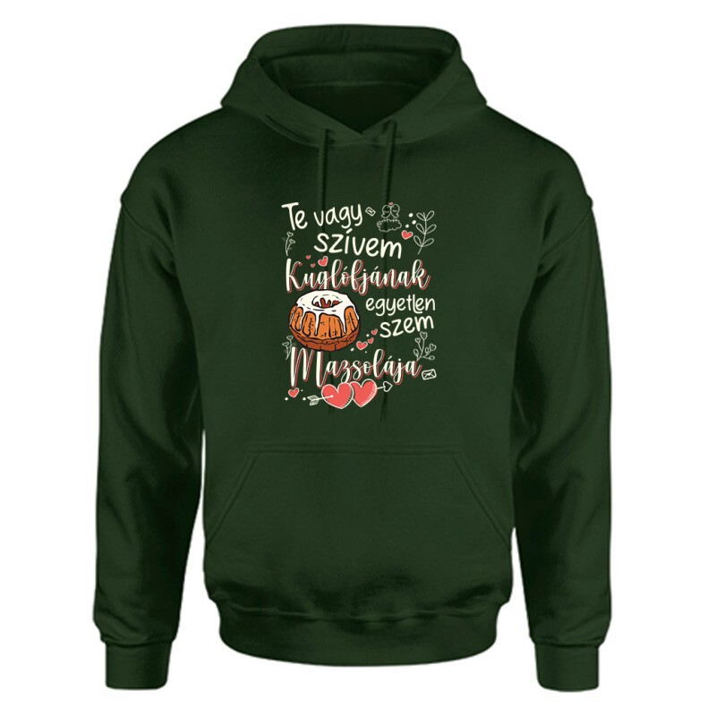 Szívem kuglófjának Unisex Kapucnis Pulcsi