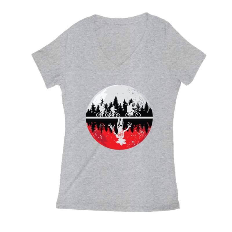 Upside Moon Női V Kivágott póló