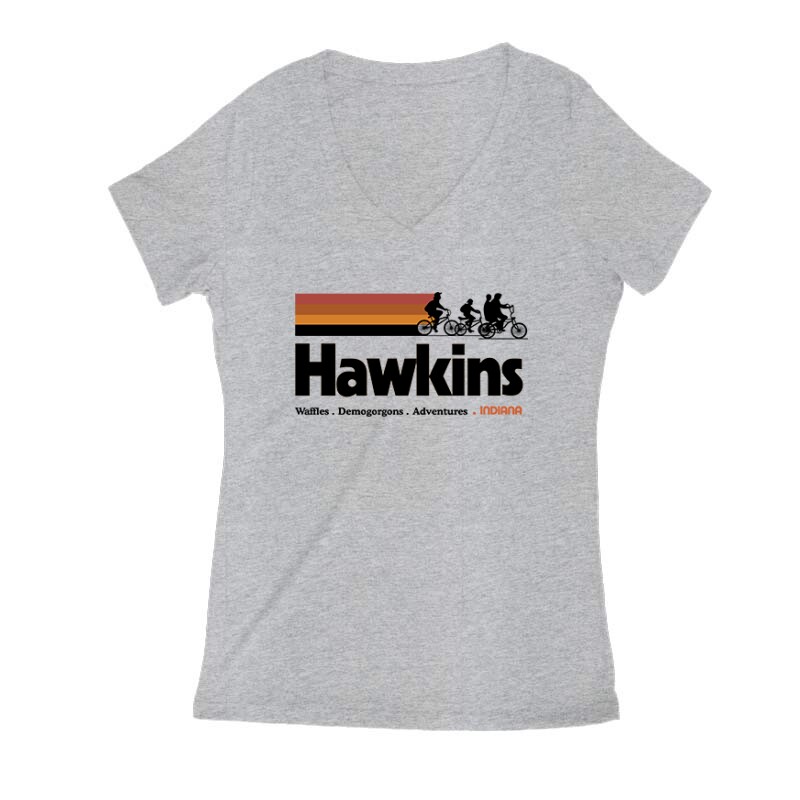 Hawkins Inn Bike Női V Kivágott póló