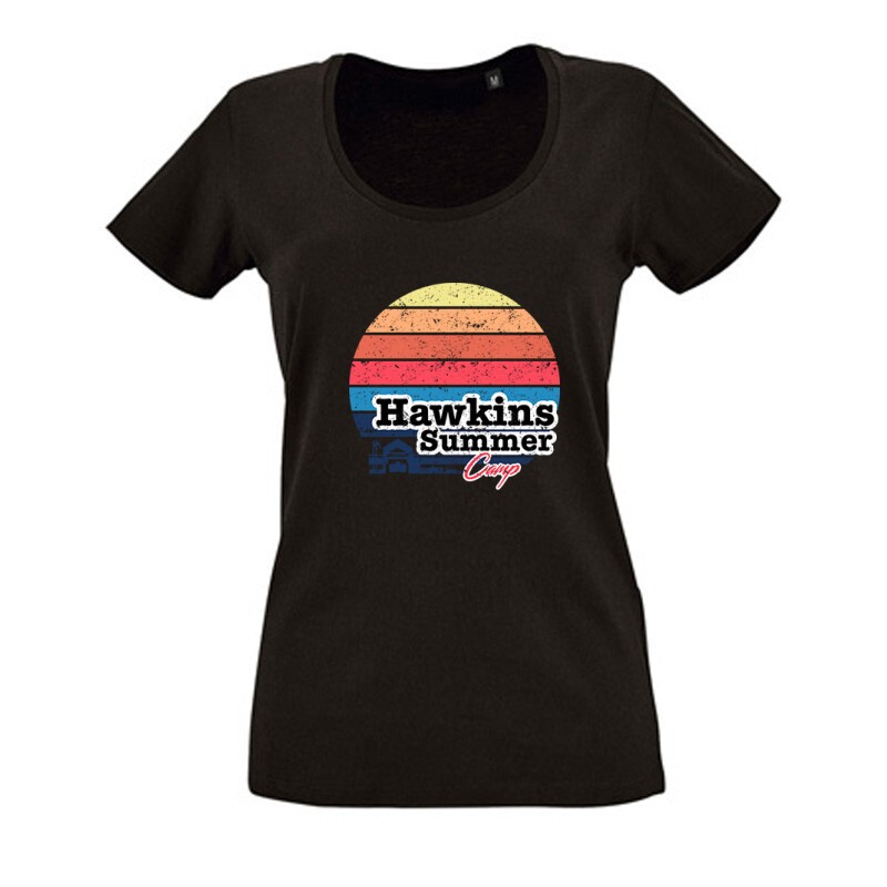 Hawkins Inn Summer Camp Női O Nyakú Póló