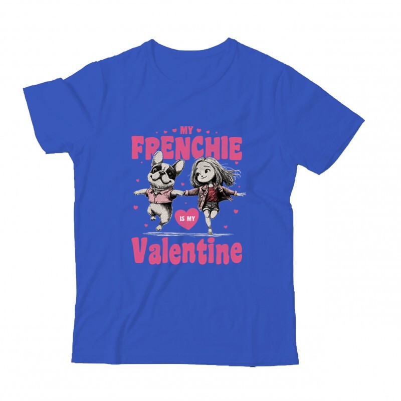 Frenchie is my valentine Gyermek Póló