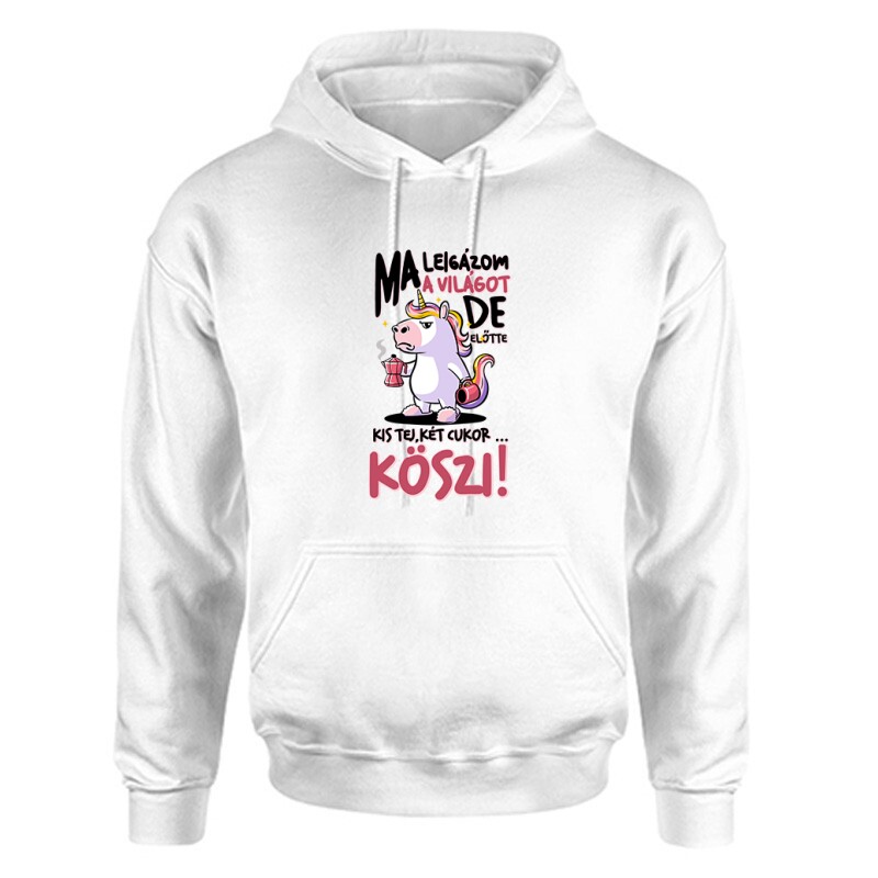 Kis tej, két cukor köszi Unisex Kapucnis Pulcsi