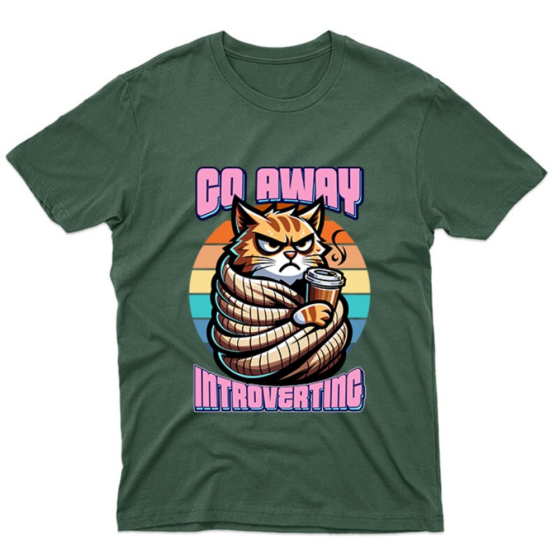 Go away i'm introverting cat Unisex Póló