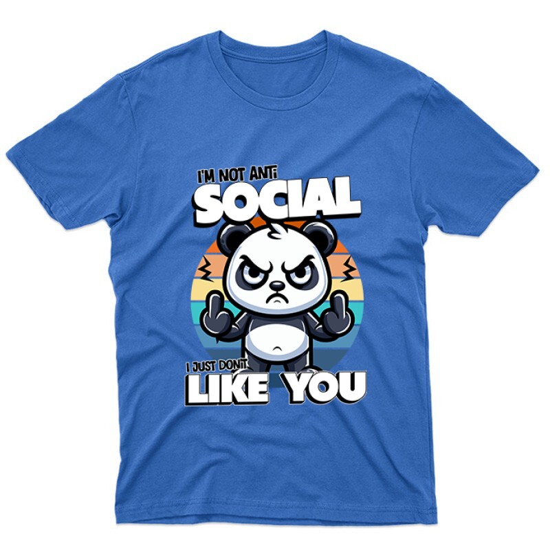 i'm not antisocial panda Unisex Póló