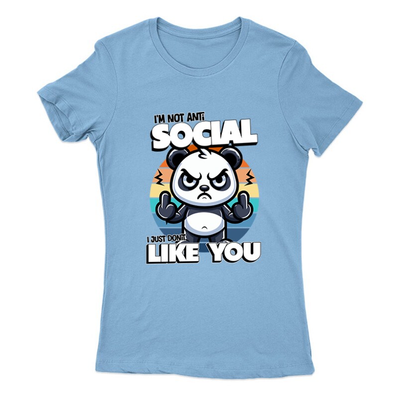 i'm not antisocial panda Női Póló
