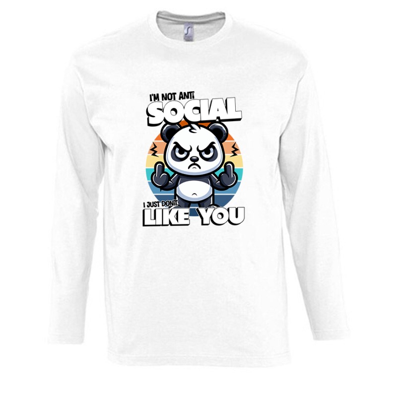 i'm not antisocial panda Hosszú Ujjú Póló