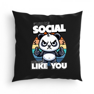i'm not antisocial panda Párna