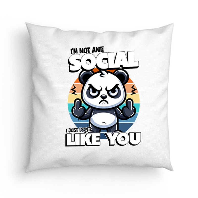 i'm not antisocial panda Párna