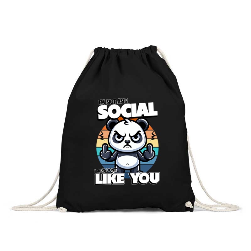 i'm not antisocial panda Hátizsák