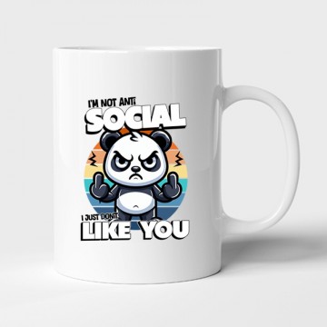 i'm not antisocial panda Bögre