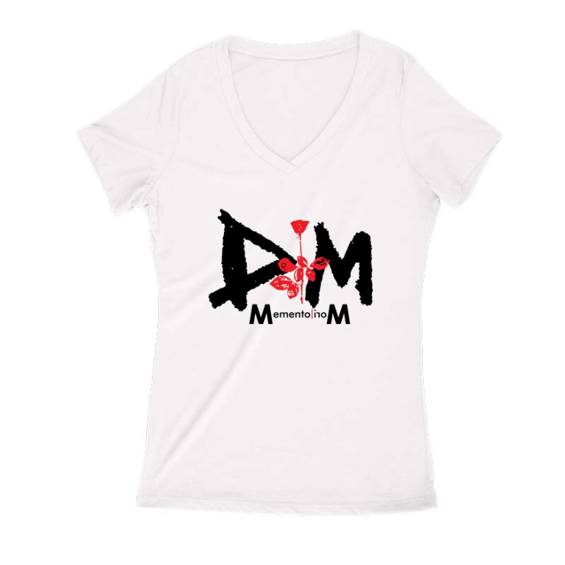 Memento Mori Text Női V Kivágott póló