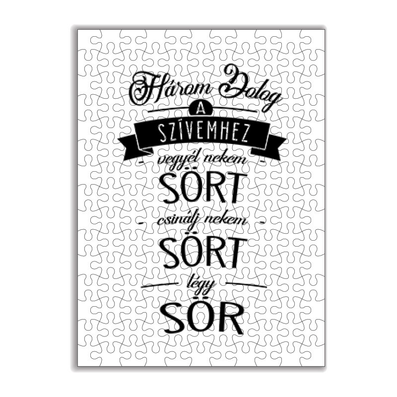 Három dolog a szívemhez - Sör Puzzle