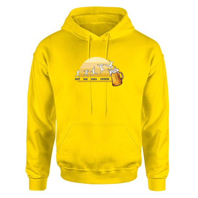 Sörpéntek Unisex Kapucnis Pulcsi