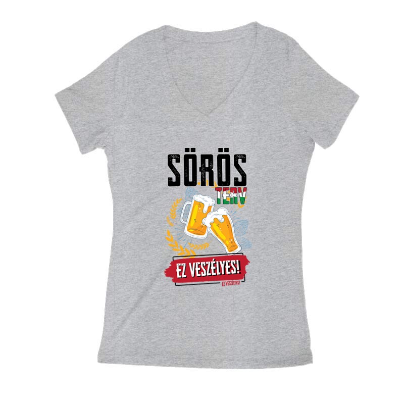 Sörös Terv Női V Kivágott póló