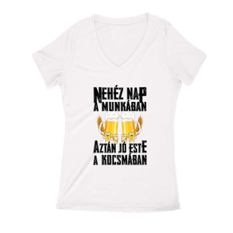 Jó este a kocsmában - Sör Női V Kivágott póló