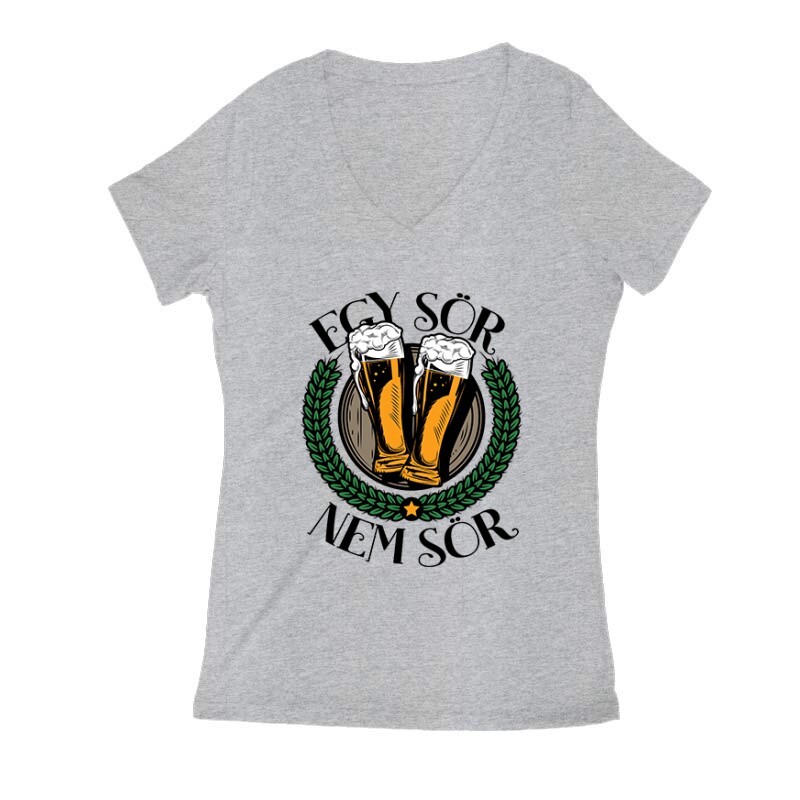 Egy sör nem sör Női V Kivágott póló