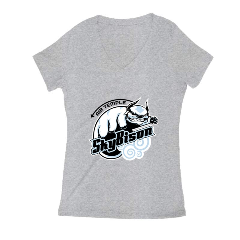 Skybison- Az utolsó léghajlító Női V Kivágott póló