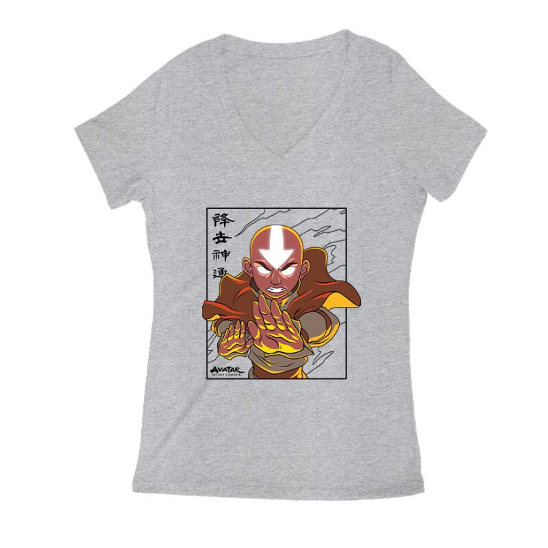 Az utolsó léghajlító Női V Kivágott póló