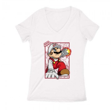 Super Mario Női V Kivágott...