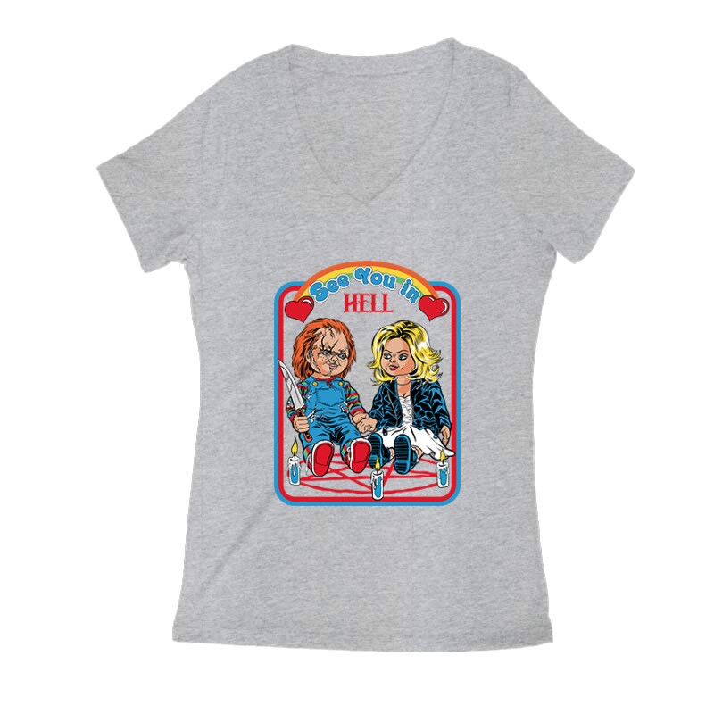 See you in hell Női V Kivágott póló