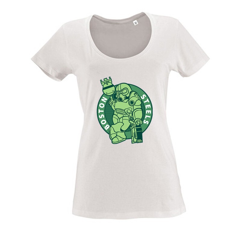 Fallout- Boston Steel Női O Nyakú Póló