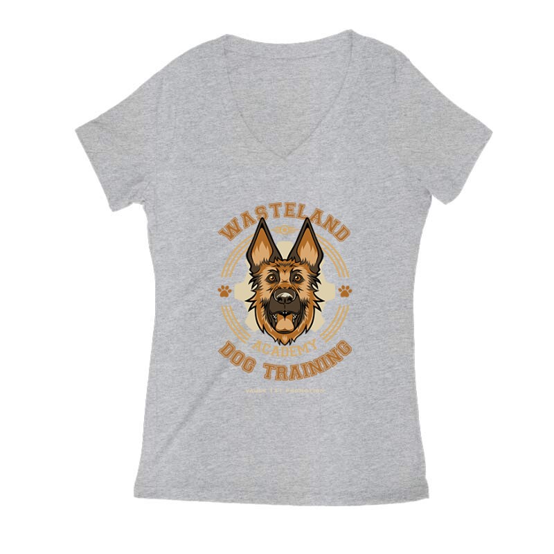 Fallout- Dog training Női V Kivágott póló