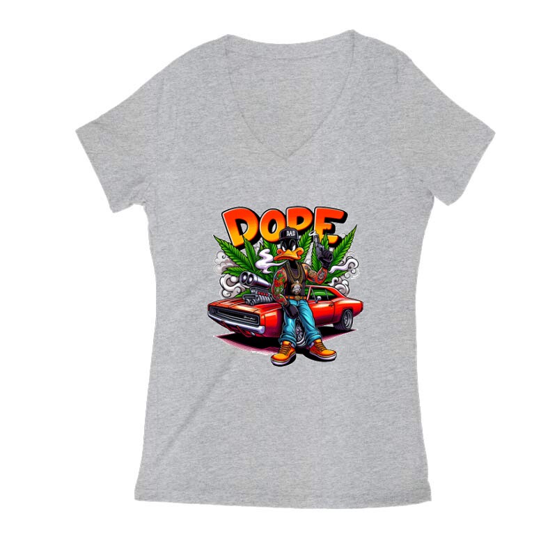 Dope Duck 2 Női V Kivágott póló