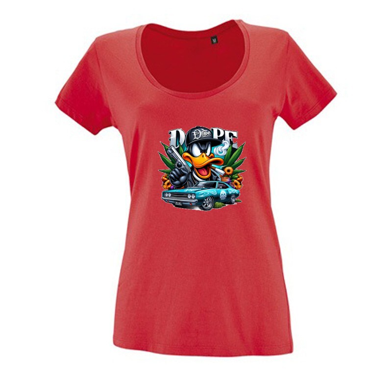 Dope Duck 3 Női O Nyakú Póló