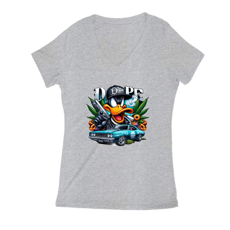 Dope Duck 3 Női V Kivágott póló