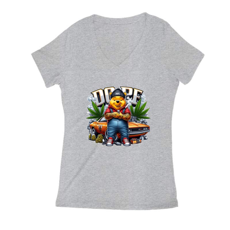 Dope Winnie the Pooh 6 Női V Kivágott póló
