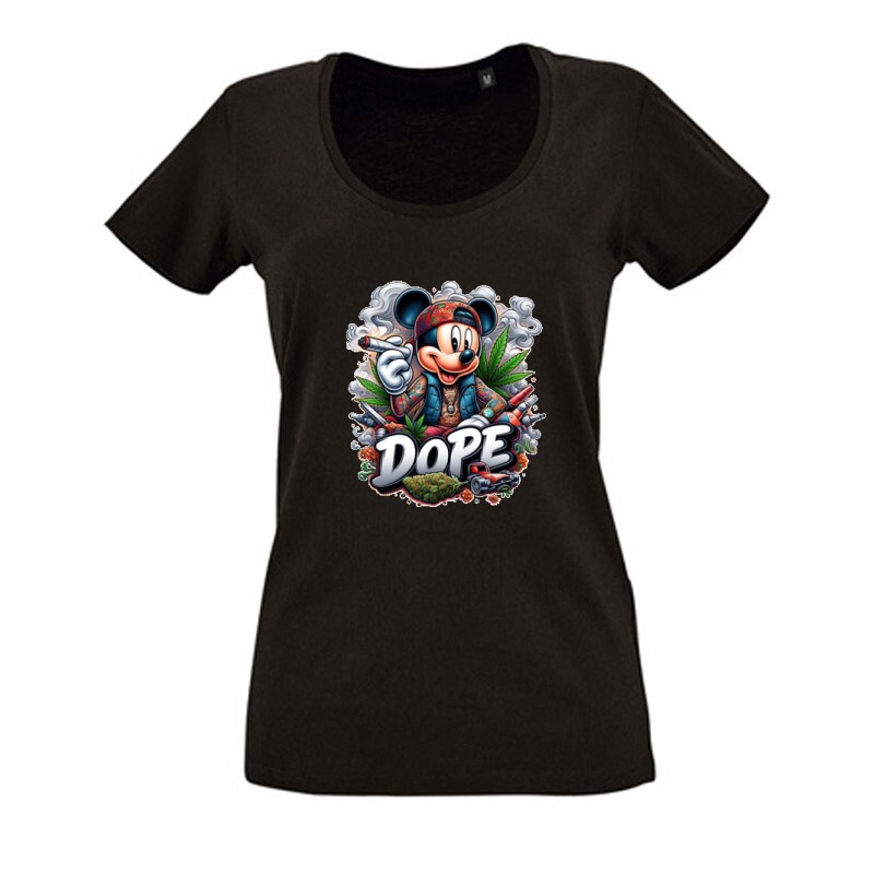 Dope Mickey Női O Nyakú Póló