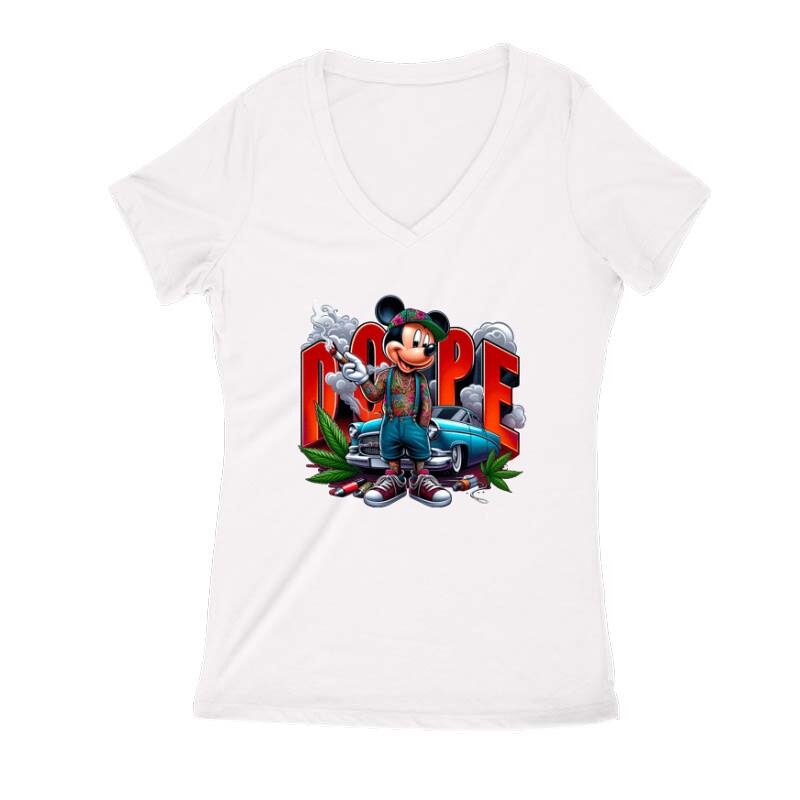 Dope Mickey 2 Női V Kivágott póló