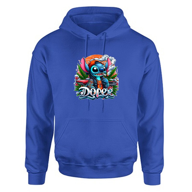 Dope Stitch Unisex Kapucnis Pulcsi
