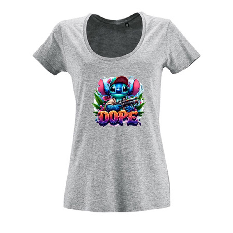 Dope Stitch 4 Női O Nyakú Póló