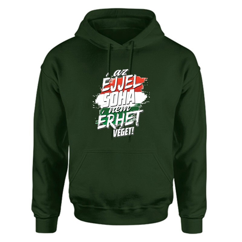 Az éjjel soha nem érhet véget Unisex Kapucnis Pulcsi