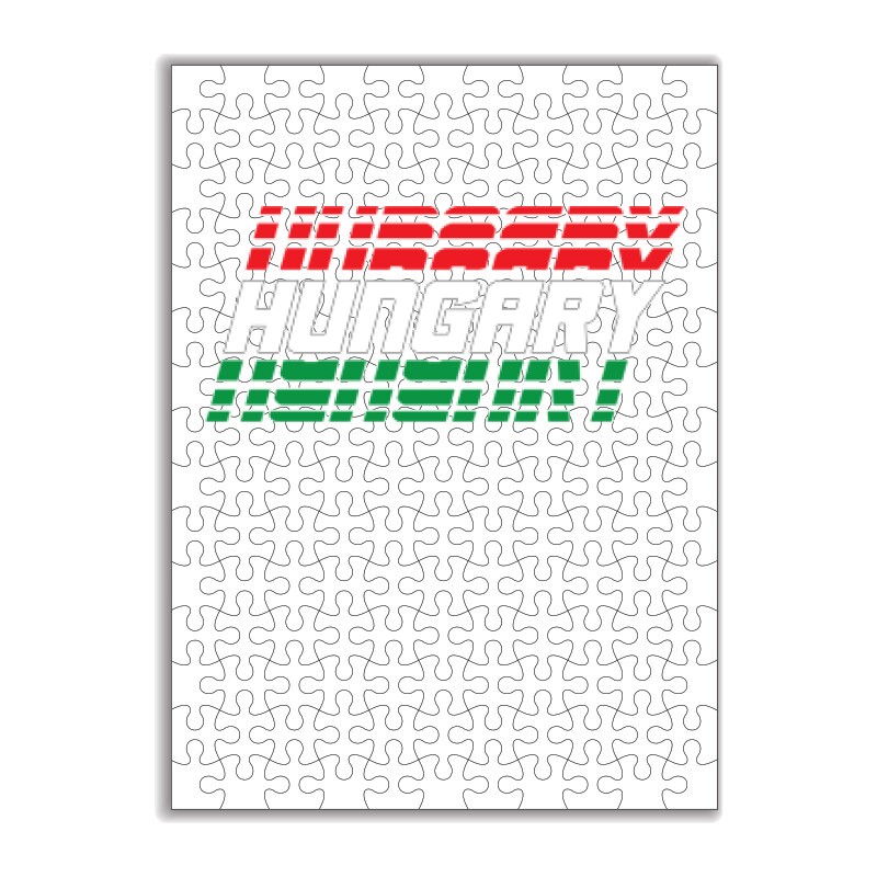 Hungary döntött felirat Puzzle