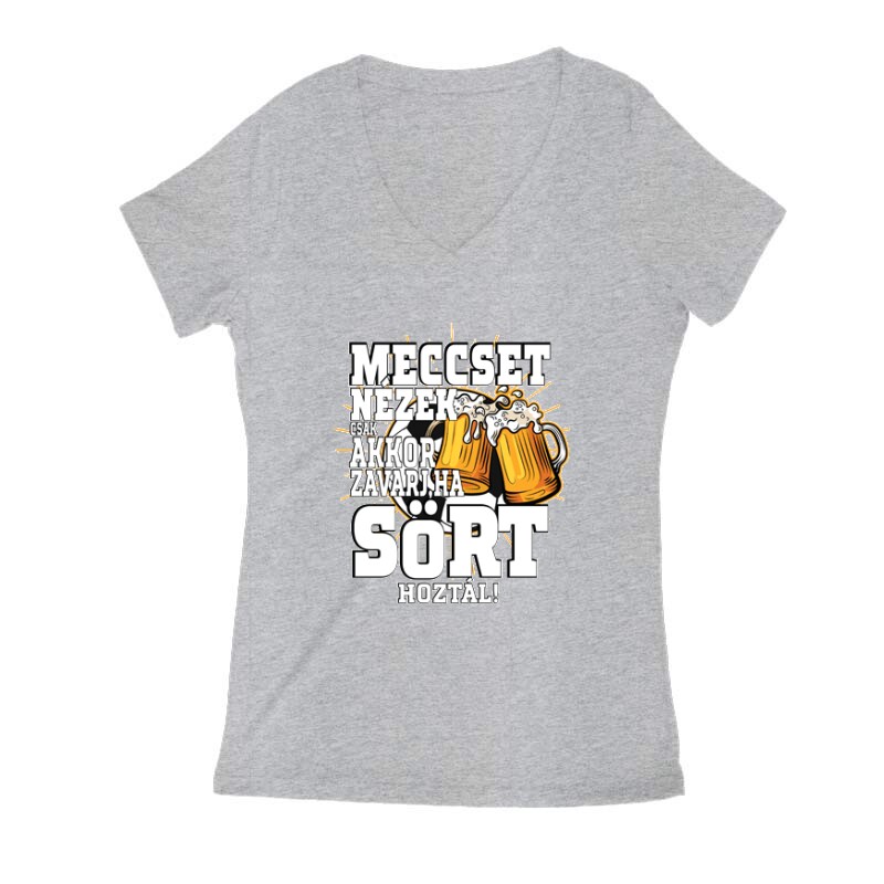 Meccset nézek Női V Kivágott póló