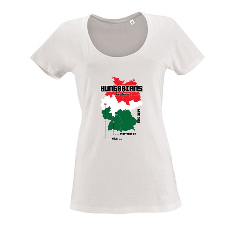 Hungarians on tour Női O Nyakú Póló