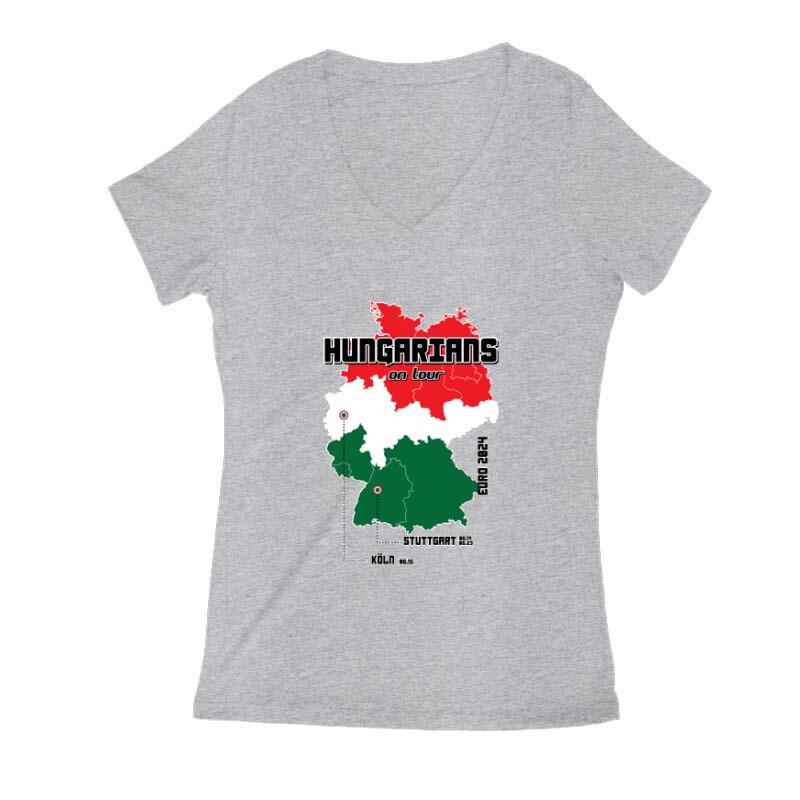 Hungarians on tour Női V Kivágott póló