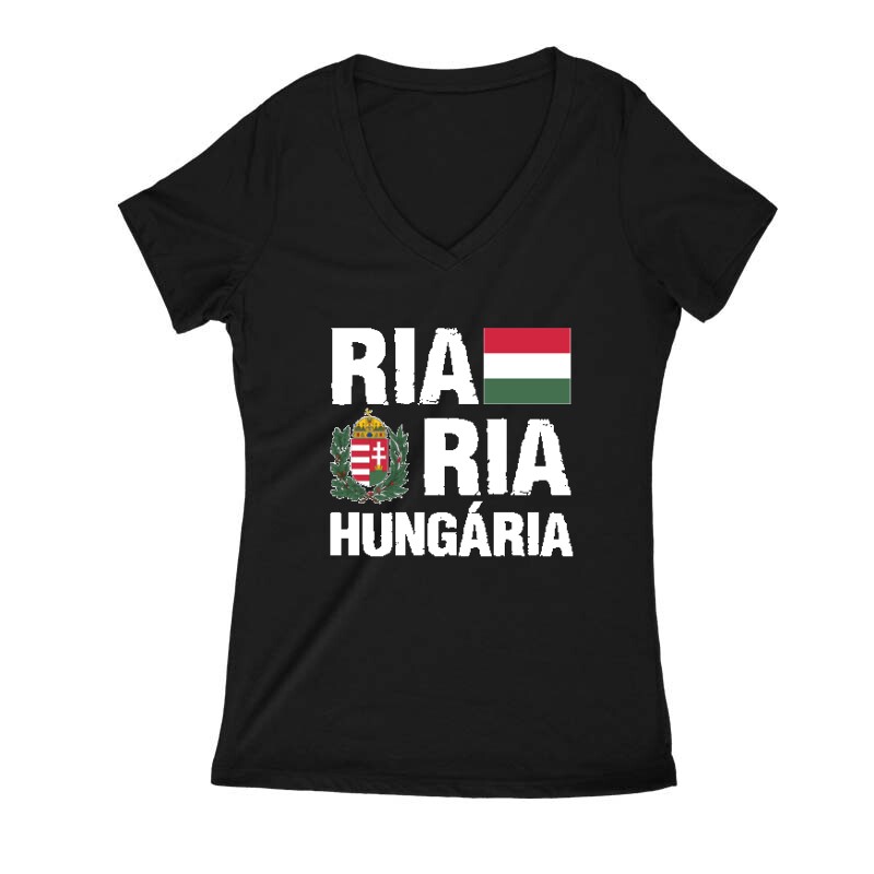 Ria ria hungária Női V Kivágott póló