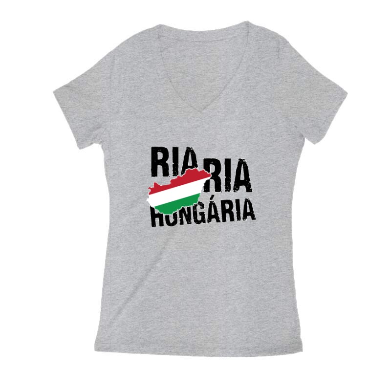 Ria ria hungária map Női V Kivágott póló