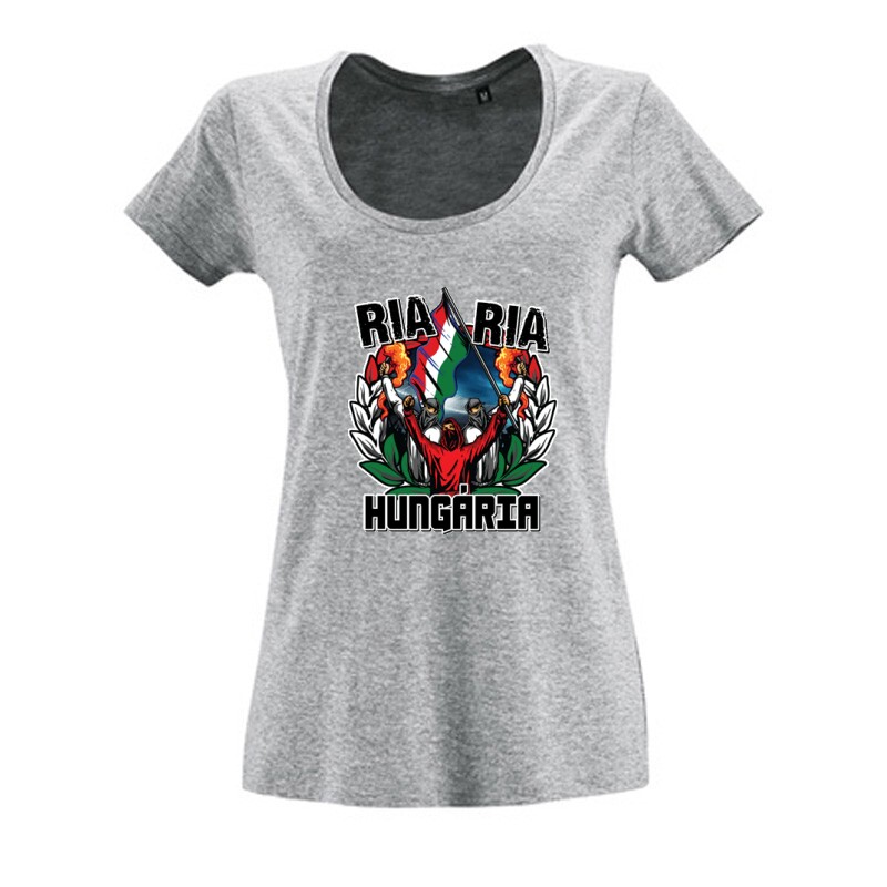 Ria ria hungária Szurkolók Női O Nyakú Póló