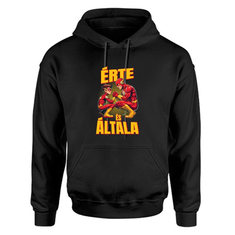 Érte és Általa - Flash Unisex Kapucnis Pulcsi