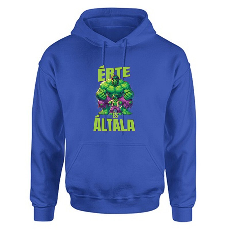 Érte és Általa - Hulk Unisex Kapucnis Pulcsi