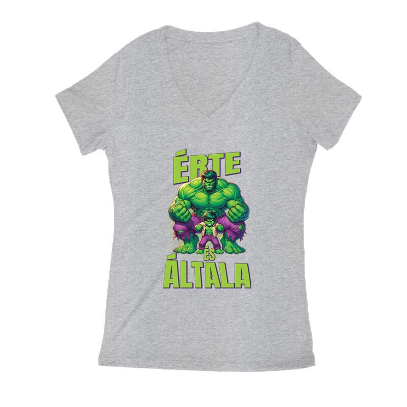 Érte és Általa - Hulk Női V Kivágott póló