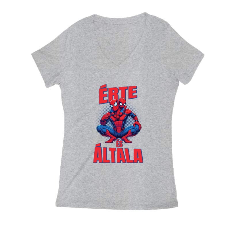 Érte és Általa - Pókember Női V Kivágott póló